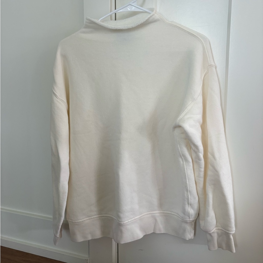 J. Crew Women's Cream Rollneck Sweatshirt